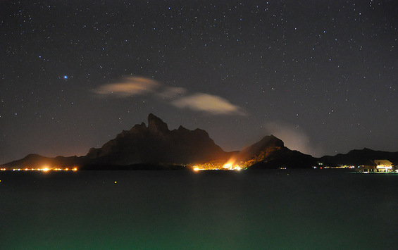Bora Bora at night